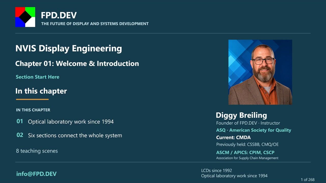 NVIS Display Engineering: Welcome and Introduction