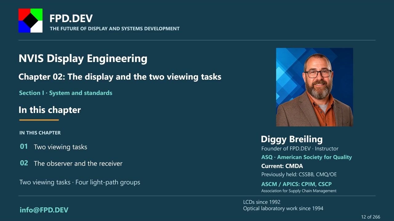 The Display and the Two Viewing Tasks